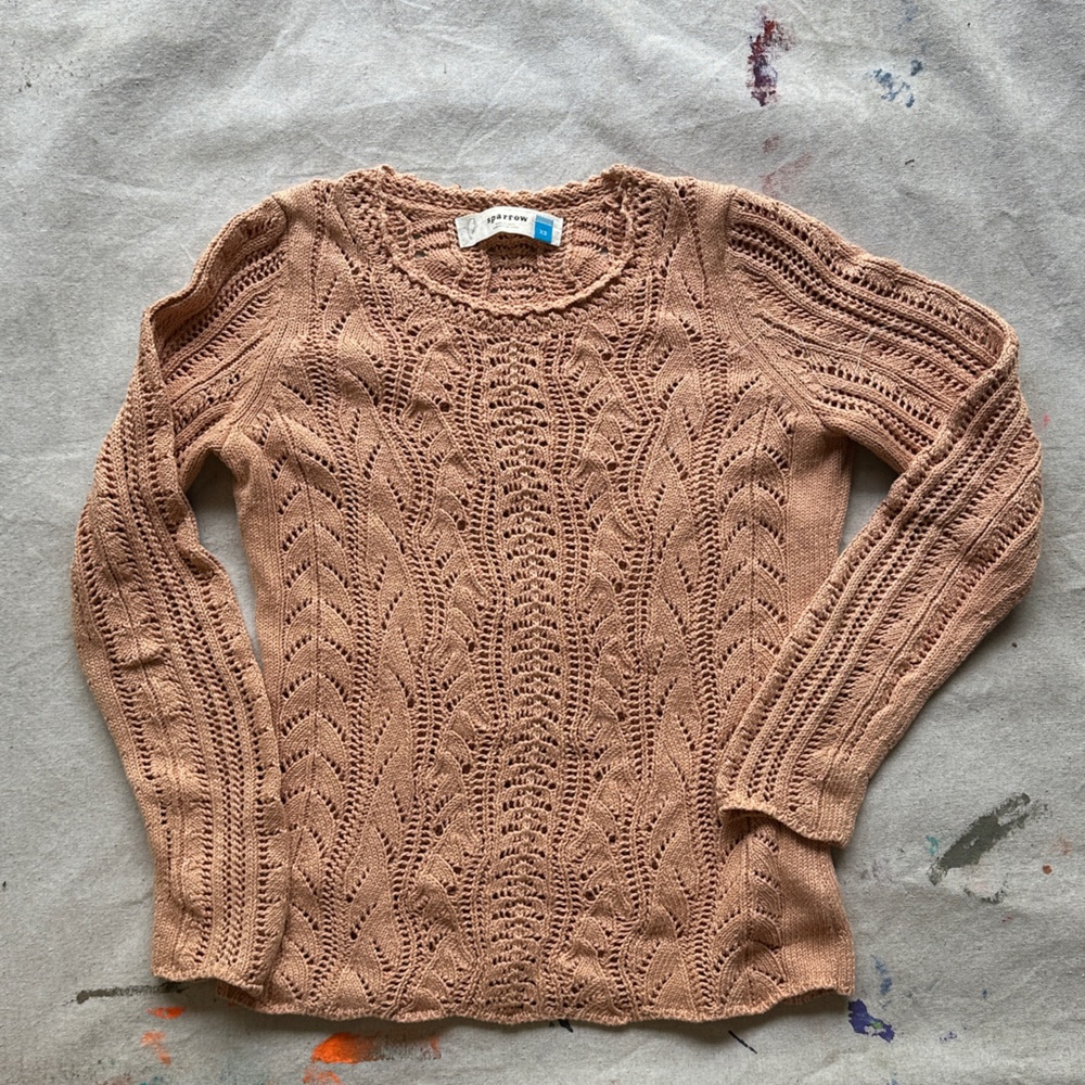 Sparrow Peach knit sweater. Size XS